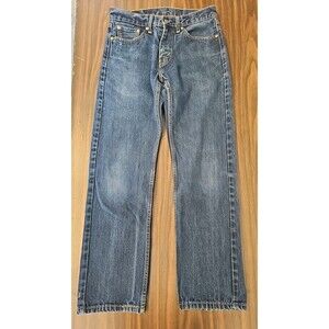 LEVI'S 505 Mens Jeans Size 30x30 Blue Dark Wash Bootcut G1